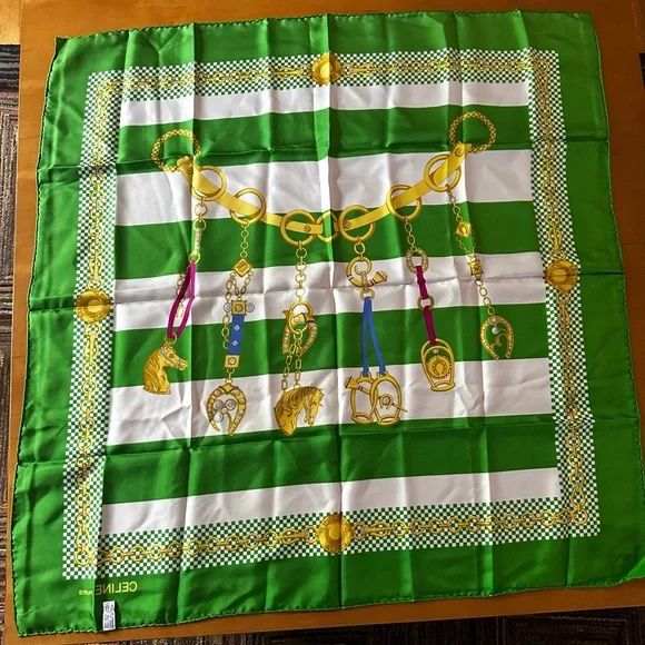 Celine Silk Scarf - Large - Picture 9 of 9